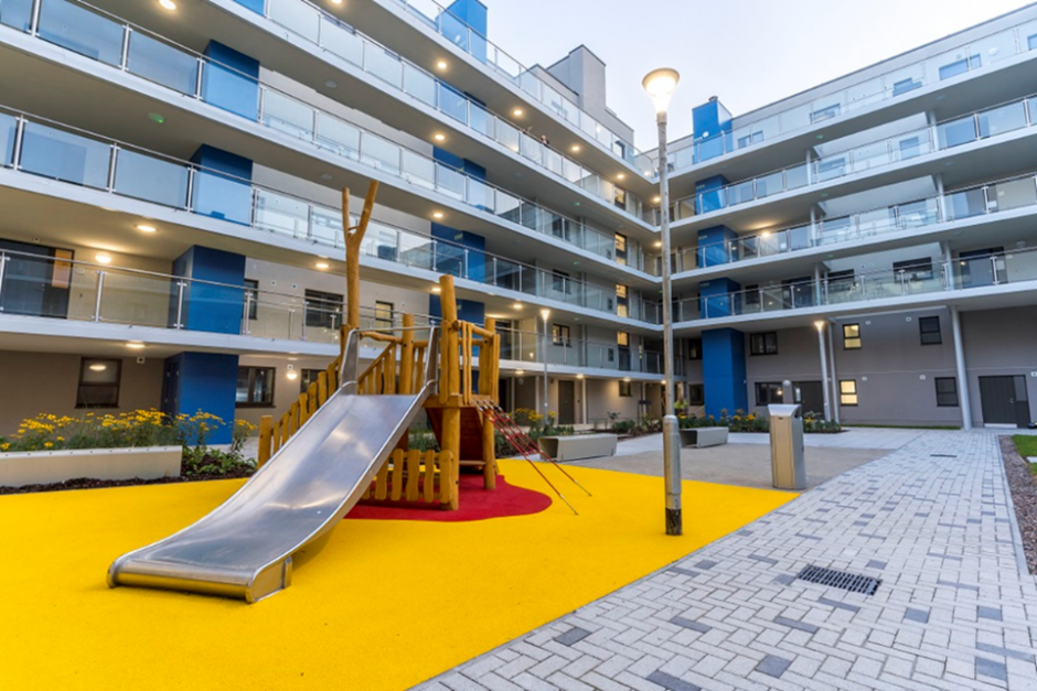 St. Mary's Mansions - Courtyard with playground